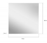 Garderobenspiegel Piazza in Eiche Flur Diele Wandspiegel 76 x 80 cm