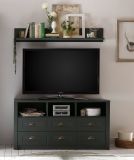 TV-Lowboard Forres in grn Landhaus TV Unterteil mit Komforthhe 130 x 67 cm
