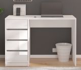 Schreibtisch Adele in wei Hochglanz Laptoptisch fr Homeoffice und Bro 110 x 75 cm