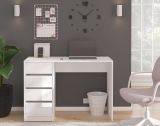 Schreibtisch Adele in wei Hochglanz Laptoptisch fr Homeoffice und Bro 110 x 75 cm