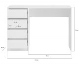 Schreibtisch Adele in wei Hochglanz Laptoptisch fr Homeoffice und Bro 110 x 75 cm