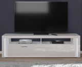 TV-Lowboard Sunroof in wei Hochglanz TV-Unterteil inklusive Beleuchtung 201 x 58 cm, Soft-Close
