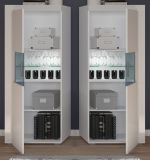 Vitrine Sunroof in wei Hochglanz Vitrinenschrank inklusive Beleuchtung 60 x 148 cm, Soft-Close