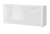 Sideboard Sunroof in wei Hochglanz Kommode inklusive Beleuchtung 182 x 84 cm, Soft-Close