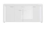 Sideboard Sunroof in wei Hochglanz Kommode inklusive Beleuchtung 182 x 84 cm, Soft-Close