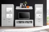 Vitrine Carrara in wei Hochglanz Wohn- und Esszimmer Vitrinenschrank 100 x 198 cm