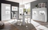 Highboard Carrara in wei Hochglanz Wohn- und Esszimmer Anrichte 149 x 142 cm