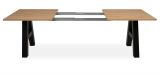 Esstisch Grandia in Artisan Eiche und schwarz, ausziehbar 157 - 195 - 234 x 90 cm