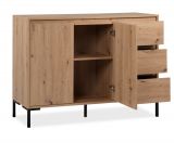 Kommode Bastia in Artisan Eiche Sideboard 120 x 87 cm