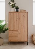 Highboard Bastia in Artisan Eiche Anrichte 81 x 139 cm