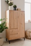 Highboard Bastia in Artisan Eiche Anrichte 81 x 139 cm