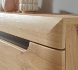 Garderobe Set 2-teilig Ronson in Artisan Eiche und schwarz Garderobenkombination skandinavisch 232 x 200 cm