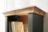 Buffetschrank Norwich in grn und Wotan Eiche Landhaus Vitrinenschrank mit Weinregal 194 x 207 cm