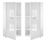 Vitrine Crucero in wei Hochglanz Wohn- und Esszimmer Vitrinenschrank 58 x 123 cm