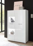 Vitrine Crucero in wei Hochglanz Wohn- und Esszimmer Vitrinenschrank 80 x 123 cm