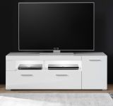 TV-Lowboard Crucero in wei Hochglanz TV Unterteil 140 x 48 cm