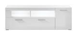 TV-Lowboard Crucero in wei Hochglanz TV Unterteil 140 x 48 cm