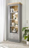 Regalschrank Rideau in grau und Artisan Eiche Landhaus Regal 71 x 201 cm