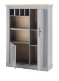 Highboard Rideau in grau und Artisan Eiche Landhaus Kommode 103 x 142 cm