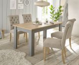 Esstisch Rideau in grau und Artisan Eiche Landhaus Kchentisch 160 x 90 cm