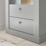 Wohnwand Rideau in grau und Artisan Eiche Landhaus Wohnkombination 4-teilig 317 x 201 cm