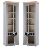 Wohnwand Rideau in grau und Artisan Eiche Landhaus Wohnkombination 4-teilig 317 x 201 cm