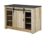 Kche Stove in Used Wood hell und anthrazit Kchenschrank Set 3-teilig