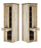 Kche Stove in Used Wood hell und anthrazit Kchenschrank Set 3-teilig