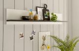 Kchenregal Stove in wei Pinie und anthrazit Landhaus Kche Wandregal 160 x 30 cm Gewrzregal