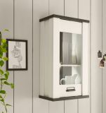 Kche Hngeschrank Stove in wei Pinie und anthrazit Landhaus Kchenschrank hngend 50 x 90 cm