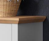 Badezimmer Spiegelschrank Landside in grau und Eiche Artisan Landhaus Badschrank 2-trig 78 x 73 cm