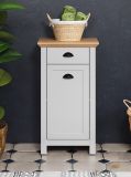 Badezimmer Kommode Landside in grau und Eiche Artisan Landhaus Badschrank 46 x 84 cm