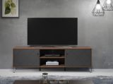TV-Lowboard Montez in Graphite grau und Eiche Kraft Gold TV Unterteil 186 x 56 cm