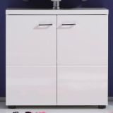 Badezimmer Waschbeckenunterschrank Nightlife in wei Hochglanz Badschrank 65 x 63 cm