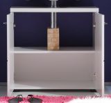 Badezimmer Waschbeckenunterschrank Nightlife in wei Hochglanz Badschrank 65 x 63 cm