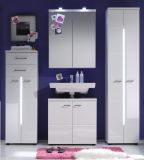 Badezimmer Waschbeckenunterschrank Nightlife in wei Hochglanz Badschrank 65 x 63 cm