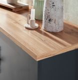 Sideboard Ribera in grau und Wotan Eiche Landhaus Wohn- und Esszimmer Kommode 200 x 104 cm