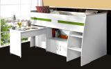 Parisot Hochbett Releave in wei Kinder- und Jugendzimmer Bett mit Schreibtisch