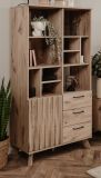 Highboard Douro in Schweden Eiche mit 3D-Reliefoptik Wohn- und Esszimmer Regalschrank 85 x 160 cm