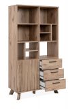 Highboard Douro in Schweden Eiche mit 3D-Reliefoptik Wohn- und Esszimmer Regalschrank 85 x 160 cm