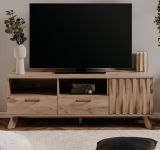 TV-Lowboard Douro in Schweden Eiche mit 3D-Reliefoptik TV Unterteil 140 x 50 cm
