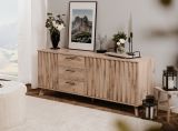 Sideboard Douro in Schweden Eiche mit 3D-Reliefoptik Wohn- und Esszimmer Kommode 175 x 68 cm