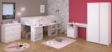 Parisot Kinder- und Jugendzimmer Pirouette11 in wei mit grau oder rosa Komplett-Set 4-teilig