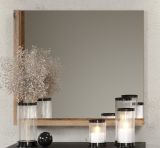 Garderobenspiegel Synnax in Evoke Eiche Flur Diele Spiegel mit Ablage 80 x 72 cm