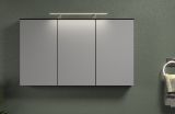 Badezimmer Spiegelschrank Synnax in grau Badschrank 3-trig 120 cm