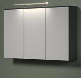 Badezimmer Spiegelschrank Synnax in grau Badschrank 3-trig 120 cm