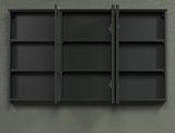 Badezimmer Spiegelschrank Synnax in grau Badschrank 3-trig 120 cm