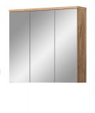 Badezimmer Spiegelschrank Oderzo in Eiche Badschrank 3-trig 80 cm Soft-Close