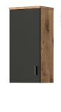 Badezimmer Hngeschrank Oderzo in Eiche und grau Badschrank 37 x 75 cm Soft-Close