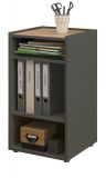 Aktenregal Center in grau matt und Wotan Eiche Container fr Homeoffice und Bro 40 x 70 cm